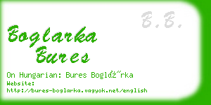 boglarka bures business card
